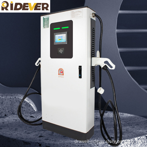 Ridever Fast Ev Charger Station Manufacturers Wholesale 80kw Dc Charger Ev Swipe Card Sweep Intelligent Portable Ev Charger